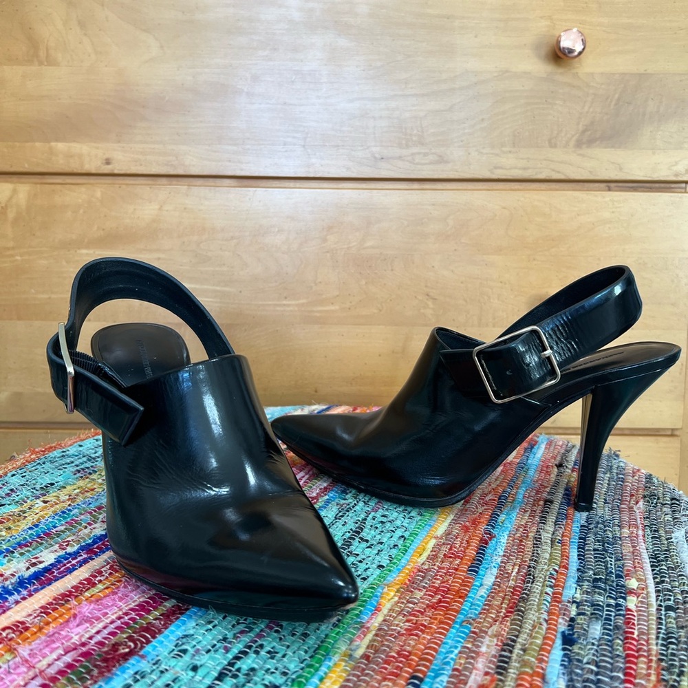 Alexander Wang sling back leather mule pumps